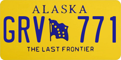 AK license plate GRV771