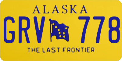 AK license plate GRV778