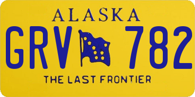 AK license plate GRV782