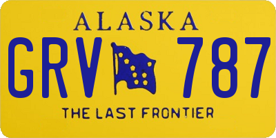AK license plate GRV787