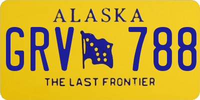 AK license plate GRV788