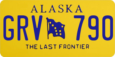AK license plate GRV790