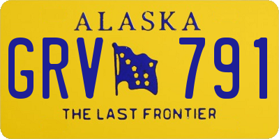 AK license plate GRV791