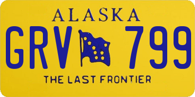 AK license plate GRV799