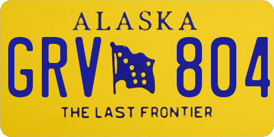 AK license plate GRV804