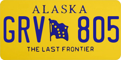 AK license plate GRV805