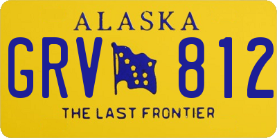 AK license plate GRV812