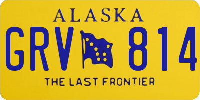 AK license plate GRV814