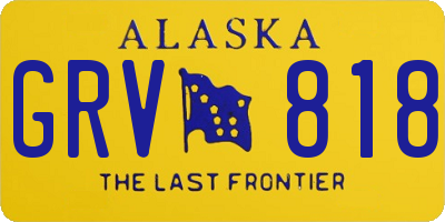 AK license plate GRV818