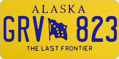 AK license plate GRV823