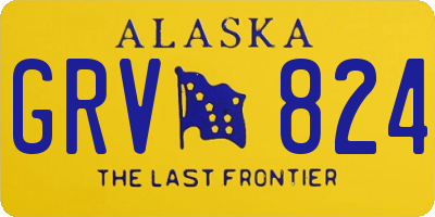 AK license plate GRV824