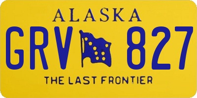 AK license plate GRV827