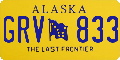 AK license plate GRV833