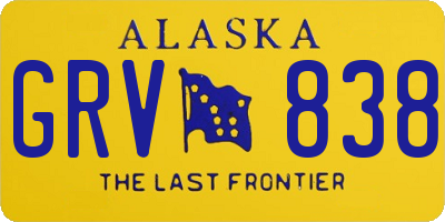 AK license plate GRV838