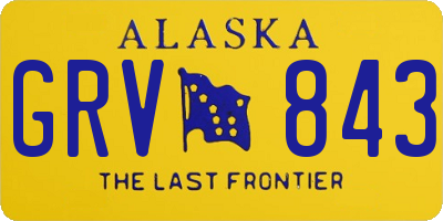 AK license plate GRV843