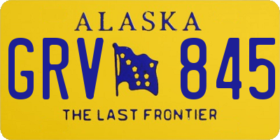 AK license plate GRV845