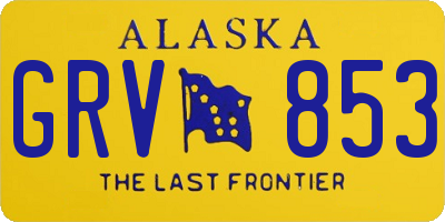 AK license plate GRV853