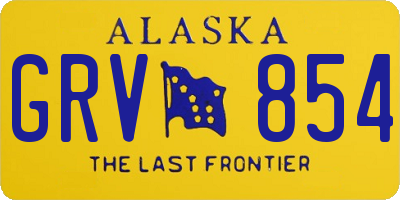 AK license plate GRV854