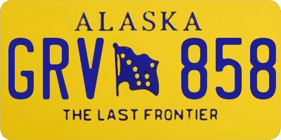 AK license plate GRV858