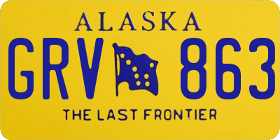 AK license plate GRV863