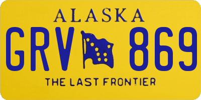 AK license plate GRV869