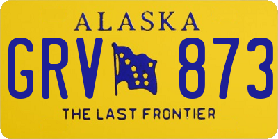AK license plate GRV873