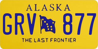AK license plate GRV877