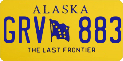 AK license plate GRV883