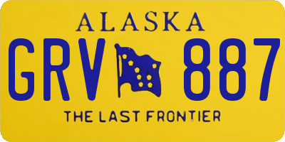 AK license plate GRV887