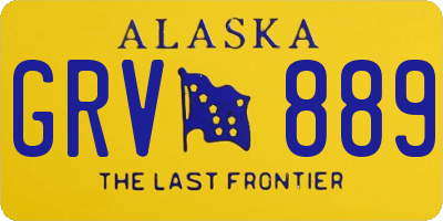 AK license plate GRV889