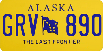 AK license plate GRV890