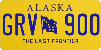 AK license plate GRV900