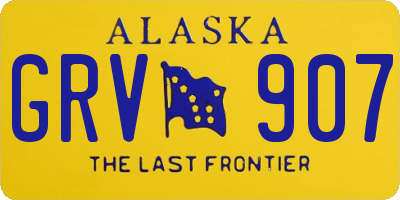 AK license plate GRV907