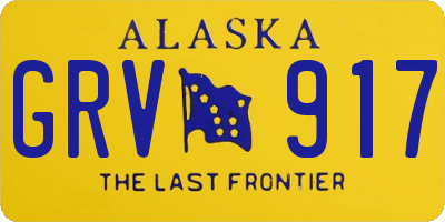 AK license plate GRV917