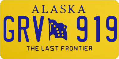AK license plate GRV919