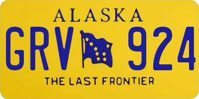 AK license plate GRV924
