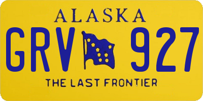 AK license plate GRV927