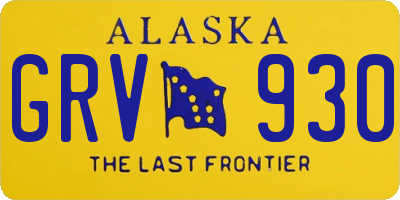AK license plate GRV930