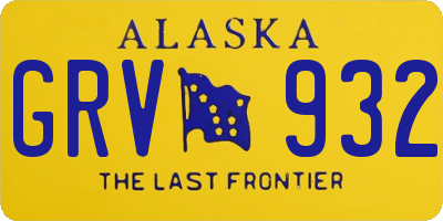 AK license plate GRV932