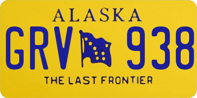 AK license plate GRV938