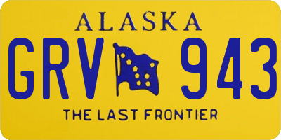 AK license plate GRV943