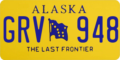 AK license plate GRV948