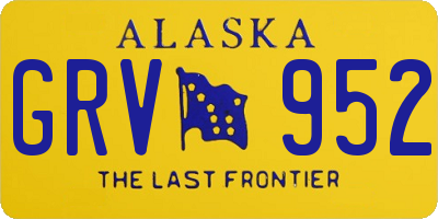 AK license plate GRV952