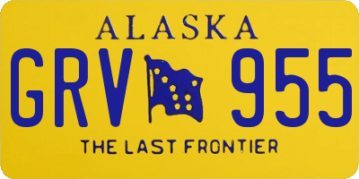 AK license plate GRV955
