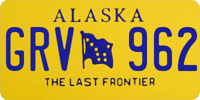 AK license plate GRV962