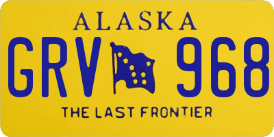 AK license plate GRV968
