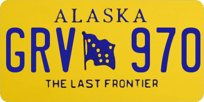 AK license plate GRV970