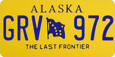 AK license plate GRV972