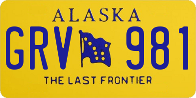 AK license plate GRV981