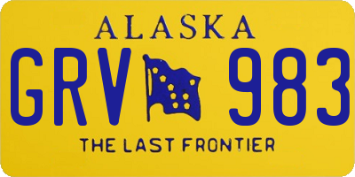 AK license plate GRV983
